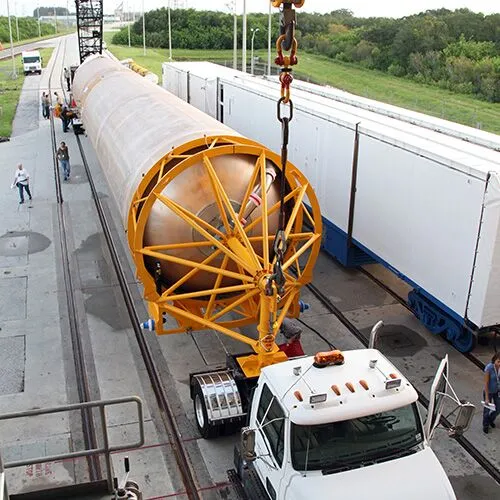 NASA rocket being transported with an Eilon Engineering load cell
